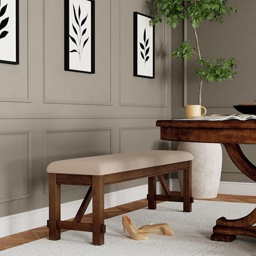Powell Company Kraven Dining Bench, Hazelnut 60"L x 16"W x 20.25"H - Image 4