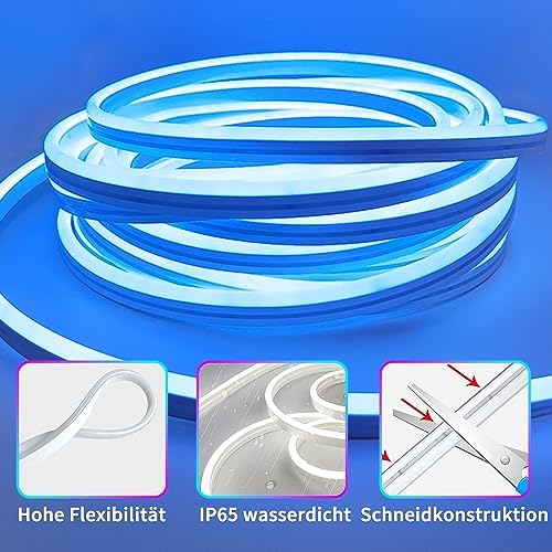 segrass 132FT Led Neon Rope Lights Control with App/Remote,Flexible Led Rope Lights,Multiple Modes,IP65 Outdoor RGB Neon Lights Waterproof,Music Sync Gaming Led Neon Strip Lights for Bedroom Décor - Image 6