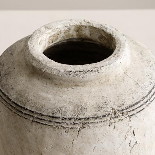 Ceramic Flower Vase Home Decor Rustic Vintage Terracotta Vase 7.28" - Image 4