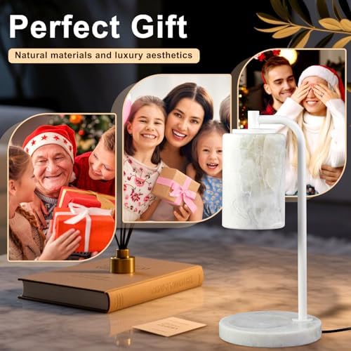 Marble Candle Warmer Lamp with Timer & Dimmer- Flameless Wax Melt Warmer, Electric Candles Warmer, Unique Textured Table Lamp for Jar Candles, Elegant Home & Bedroom Decor, Perfect Housewarming Gift - Image 6