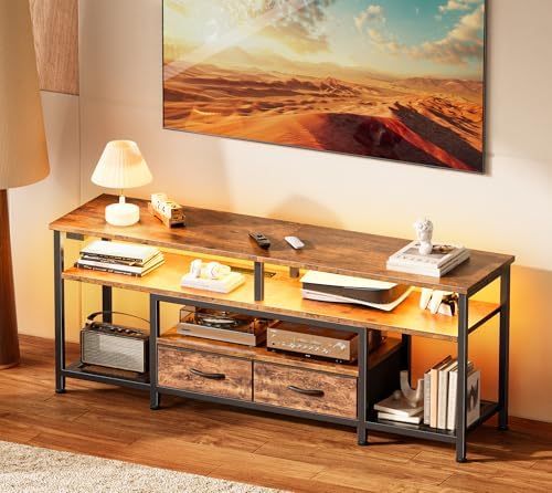 Huuger 54 Inch LED TV Stand with Power Outlets for 55 60 Inch TV by Huuger
