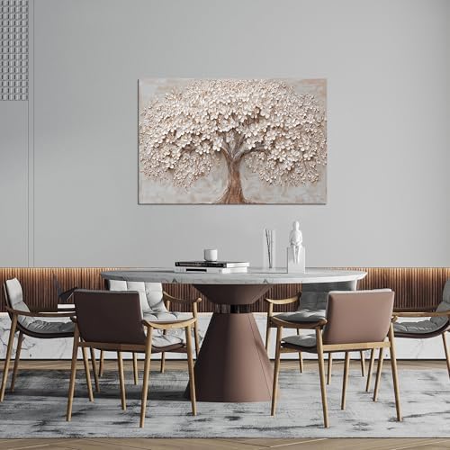 Canvas Wall Art Decor Prints Modern Botanical Wall Art Pictures for Living Room Tree of Life Flower Wall Art Prints Artwork for Walls Home Office Decorations 32" X 48"Printed Decorative Painting - Image 5