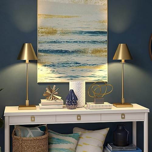 Henn&Hart 28" Modern 1-Light Table Lamp, Gold - Image 3