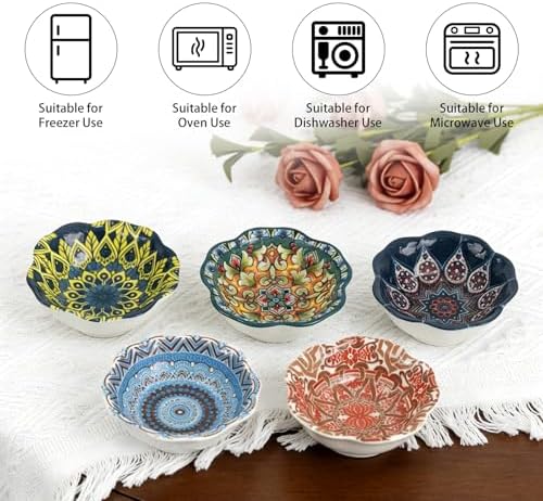 25 Pcs 3.3"Small Ceramic Bowls Wedding Favors Boho Dipping Dishes - Image 4