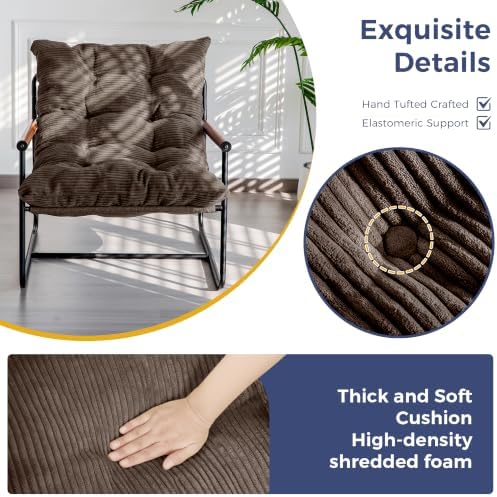MAXYOYO Modern Accent Chair, Comfy Living Room Chair with Metal Frame - Image 4