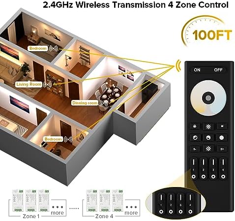 BTF-LIGHTING 2.4GHz Wireless Remote RC02RFB &4PCS C02RF Tuya Controller Kit - Image 2