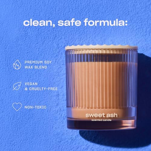 Sweet Ash Scented Candle by Snif, Low-Key Sweet and Earthy Scent, 50+ Hours, 100% Cotton Fiber Wicks, Soy Wax Blend, Non-Toxic, Vegan, 8.5 oz - Image 5