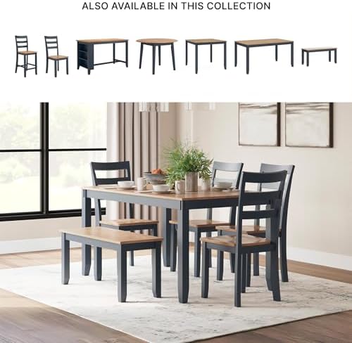 Signature Design by Ashley Gesthaven 6-Piece Dining Table Set, Blue - Image 6