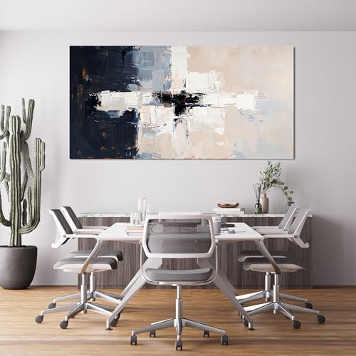 Large Abstract Canvas Wall Art Decor Pictures for Living Room 29" X 58" - Image 6