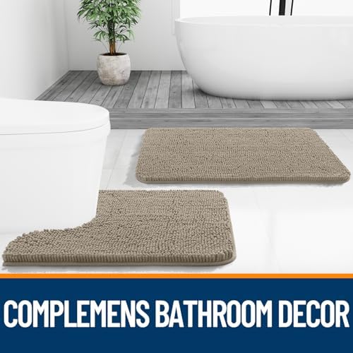 OLANLY Bathroom Rugs 36x24, Extra Soft Absorbent Chenille Bath Rugs - Image 7