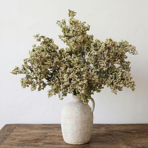 3 Pcs Artificial Berry Stem Spring Faux Flowers,35" Stems Fake Dried Berries, Faux Berry Picks for Vase,Wabi-Sabi Floral Decor for Home, Wedding,Table Centerpiece,Fall,Boho Decor (Light Green) by Unknown