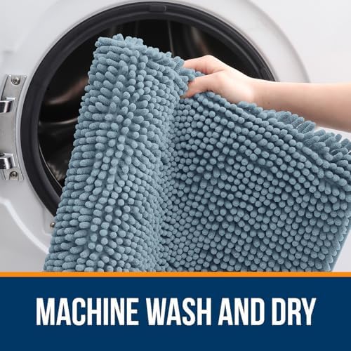OLANLY Large Bathroom Rugs 59x35, Extra Soft Absorbent Chenille Bath Rugs - Image 5