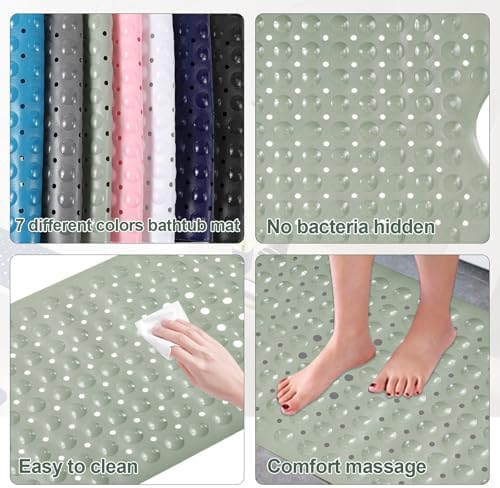 XLHOMO 26PC Bathroom Accessories Set - Gorgeous Sage Green Bathroom Set, Bathroom Accessory Set, Shower Curtain Set with Bathtub Mats for Shower Tub, Trash Can & Soap Dispenser - Image 5