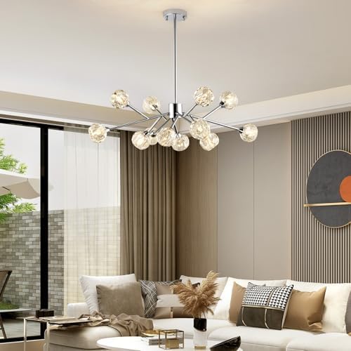 Weesalife Sputnik Chandeliers for Living Room，12 Lights D36'' Inch - Image 5