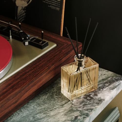 NEST New York Reed Diffuser, Autumn Plum - The Fall Collection - 5.9 fl oz - Fragrance for Up to 90 Days - Reusable, Refillable Glass Holder - Includes 8 All-Natural Reed Sticks - Flame Free - Image 2