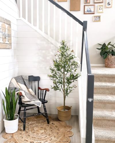 5FT Artificial Olive Tree Indoor Tall Faux with Planter - Image 6