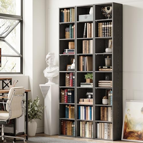 IRONCK Tall Narrow Bookshelf 8 Tiers, Compact Corner Bookcase, Floor Standing Display Storage Shelves 71 in Tall, Easy to Match for Living Room, Office, Study, Bedroom - Image 4
