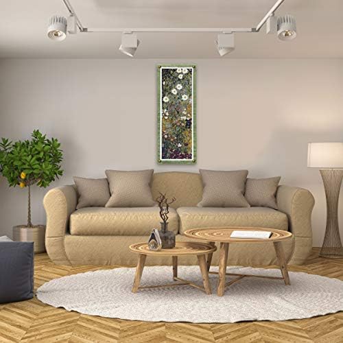 Flower Garden by Gustav Klimt | Woven Tapestry Wall Art Hanging | Multi-Color Floral Ensemble | 100% Cotton USA Size 52x20 - Image 2