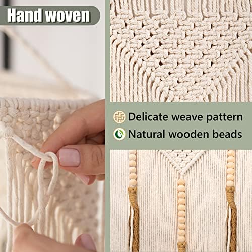 ANPHSIN Extra Large Macrame Wall Hanging, 70.8x39in, Includes Rod - Image 5