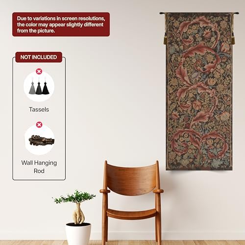 William Morris Acanthe Brown Large Tapestry Wall Hanging 70 x 29 in - Image 7