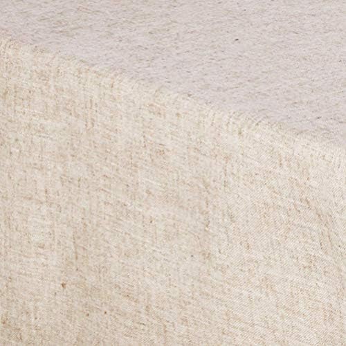 Fennco Styles Toscana Contemporary Hemstitched Linen Blend 65 x 140 Inch Table Cloth for Dinner Table, Parties, Wedding Decorations, Natural - Image 5