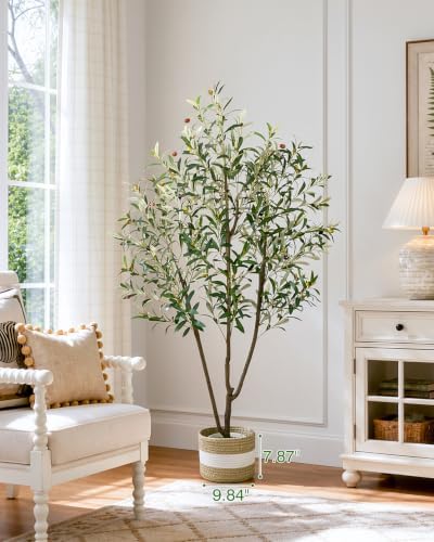 Artificial Olive Tree 5FT with Planter&Cotton Basket - Image 3
