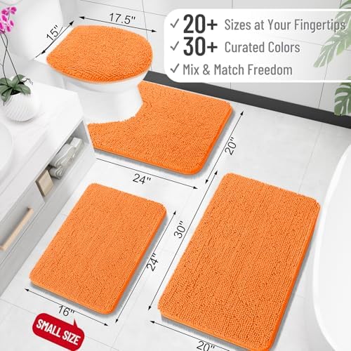 OLANLY Toilet Rugs U-Shaped 24x20, Soft Absorbent Chenille Contour Rugs - Image 2