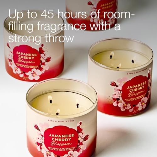 Bath & Body Works 3-Wick Candle, Japanese Cherry Blossom, Soy Wax Blend - Image 5