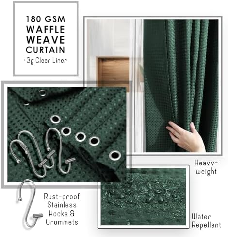 Clara Clark Bathroom Set, Shower Curtain Set, Bathroom Accessory Set - Image 4