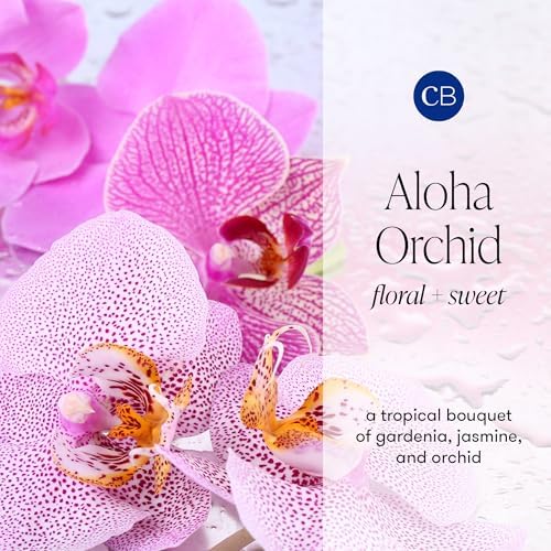 Capri Blue Modern Marble Reed Diffuser Set - Includes Reed Diffuser Sticks, Scented Oil & Glass Bottle - Luxury Scents for Bedroom Decor & Bathroom Air Freshener - Aloha Orchid (5.7 fl oz) - Image 3