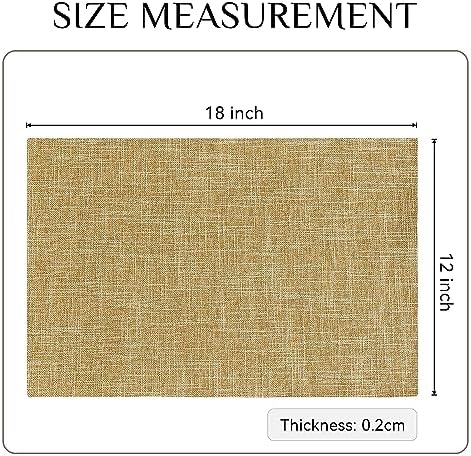 Softalker Faux Linen Cloth Placemats Set of 8-12 x 18 Inch, Khaki - Image 6