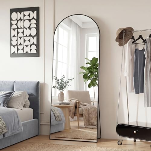 DUMOS 65"x24" Arched Full Length Mirror with Stand, Full Body Floor Mirror - Image 3