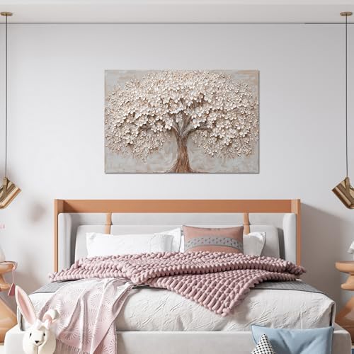 Canvas Wall Art Decor Prints Modern Botanical Wall Art Pictures for Living Room Tree of Life Flower Wall Art Prints Artwork for Walls Home Office Decorations 32" X 48"Printed Decorative Painting - Image 3