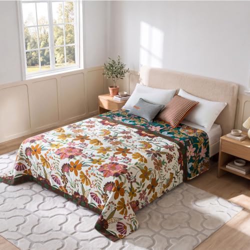 LUTBM Boho Throw Blanket for Bed 60"x80", 100% Cotton Cozy Couch Blankets - Image 3