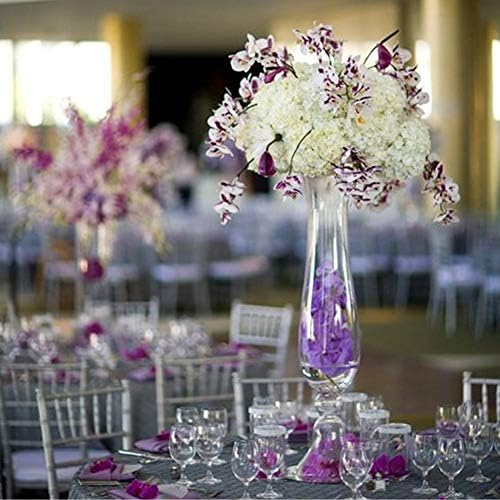 WGV Trumpet Glass Vase Bulk, Open Width 5.7", Height 30", (Multiple Sizes Choices) Clear Large Floral Planter Centerpiece, Wedding Event Home Decor, 2 Pieces (VTR0530) - Image 4