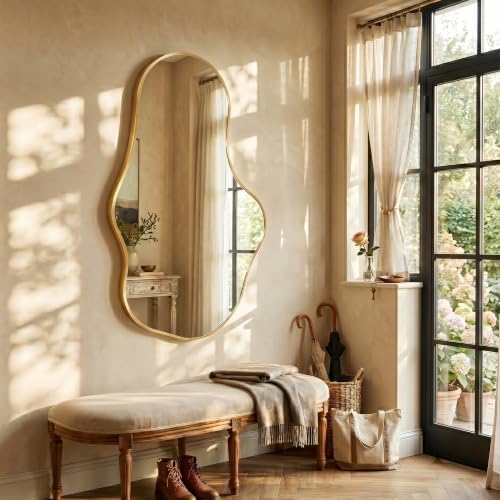 Bathroom Mirror for Over Sink-Gold Room Decor Wall Mirror 22"x 36" - Image 3