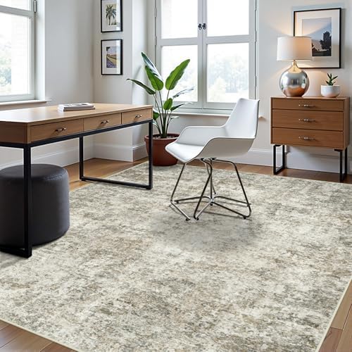 8x10 Area Rugs for Living Room Washable Bedroom Dining Room Beige Brown - Image 3