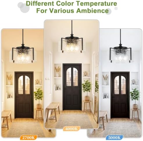 16" Modern Black Chandeliers for Dining Room Foyer Lighting Fixtures - Image 5