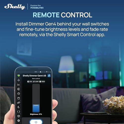 Shelly Dimmer Gen4 US UL, WiFi, Matter, Bluetooth, Zigbee Smart Dimming, Compatible with Matter, Home Assistant, Alexa, Google Home, HomeKit, Support LED Strips & Lamps, No Hub Required, Easy Control - Image 6