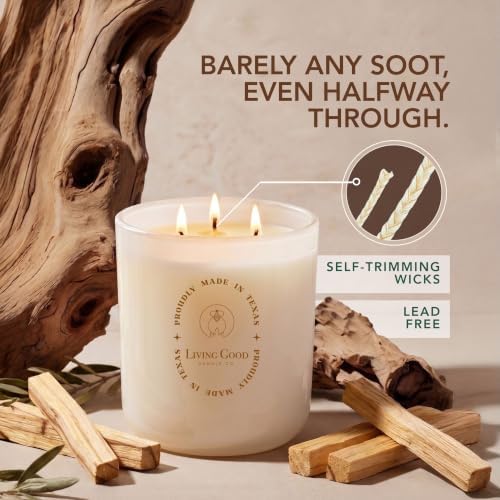 Palo Santo & Bergamot Beeswax Candle, Calming & Grounding, 90+ Hr, 15 Oz - Image 3