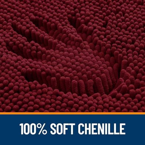 OLANLY Bathroom Runner Rugs 40x24, Extra Soft Absorbent Chenille Bath Rugs - Image 3
