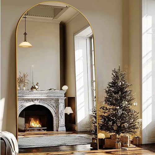 Beauty4U 79" x 39" Arched Full Length Mirror with Stand, Gold Floor Mirror by Beauty4U