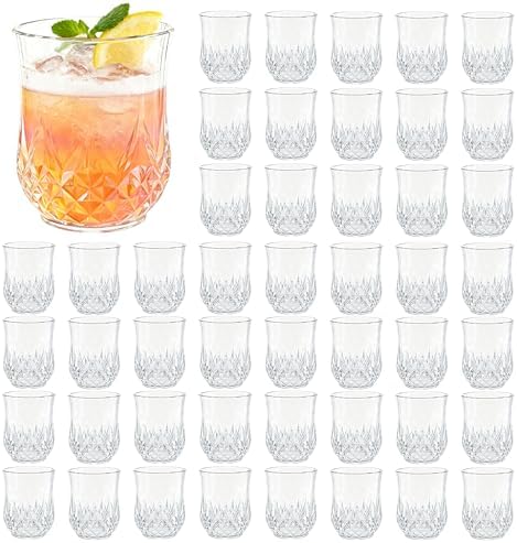 40 Pack Plastic Stemless Wine Glasses, 12oz Unbreakable Wine Cups by LEYIQU