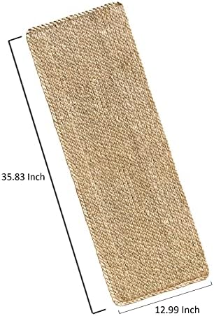 Woven Placemats One Table Runner 36 Inches Long Rattan Placemat Rectangle Runners Natural Wicker Heavy Braided Straw Place Mats Braided Outdoor Placemats for Patio Table, 35.83 X 12.99inch - Image 4