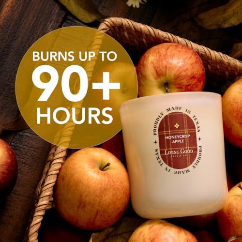 Honeycrisp Apple Beeswax Candle, Fresh Apple Scented Candle, 90+ Hr Burn - Image 2