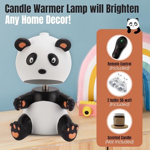 XoooX Candle Warmer Lamp – Panda Bear Design with Timer, Scented Candle Fragrance Diffuser; Cute Home Table Decor for Bedroom, Kitchen & Office for Women, Girls & Boys - Image 6