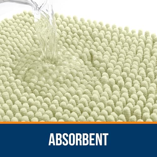 OLANLY Toilet Rugs U-Shaped 20x20, Soft Absorbent Chenille Contour Rugs - Image 4