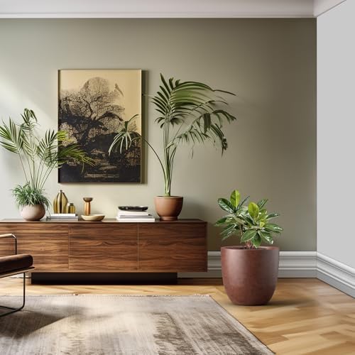 Kante Large Round Bowl Rusty Concrete Planter 18" Dia, Outdoor - Image 3