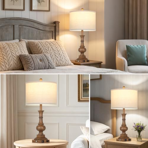 Lolikit 26" Tall Farmhouse Table Lamp for Living Room Bedroom - Image 6