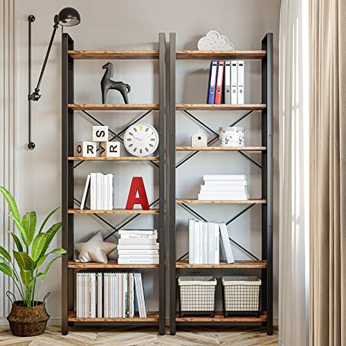 IRONCK Bookshelf 6-Tier Ladder Shelf 110lbs Display Shelf - Image 2